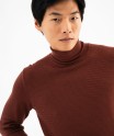 Pull à col roulé en maille fine homme